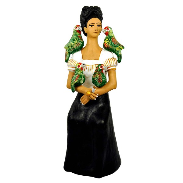Frida mit Papageien