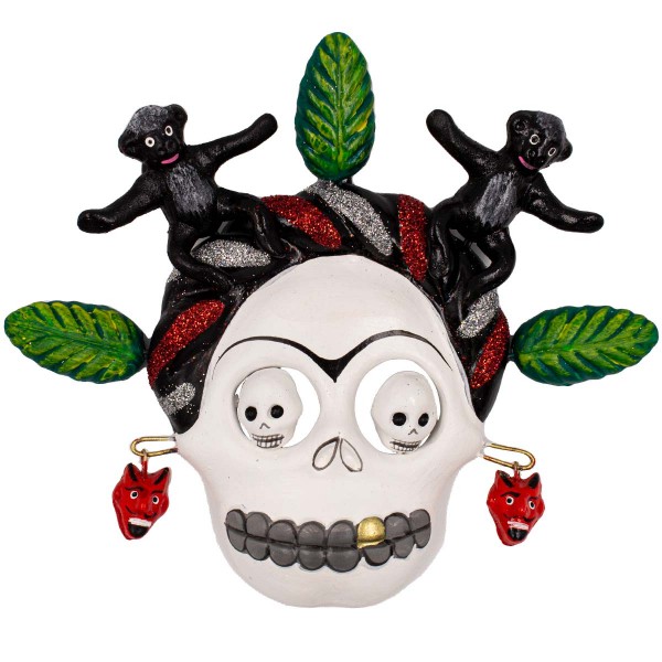 Frida Skullmaske mit Affen