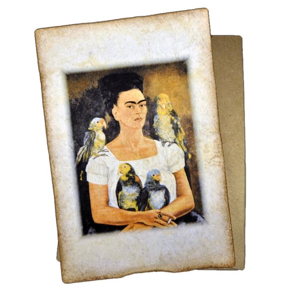 Frida con Pajaros Postkarte